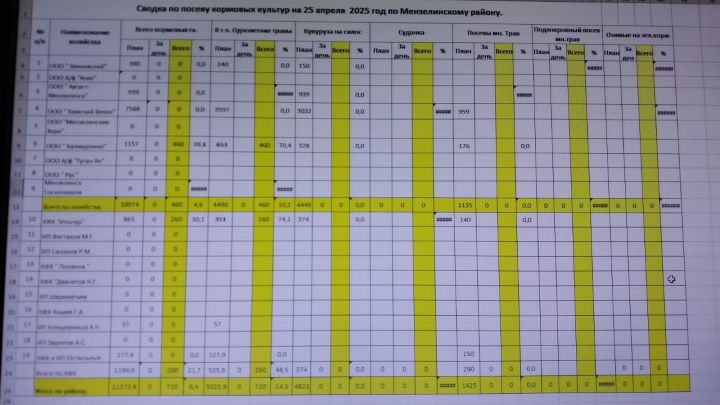 Весенне-полевые работы в Мензелинском районе в самом разгаре